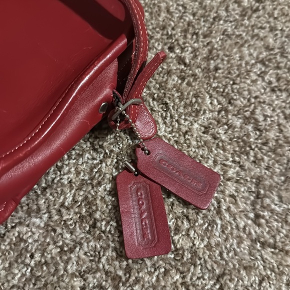 Vintage Coach Bellini cross-body purse or camera bag in red leather R9G-9139 - Picture 11 of 12